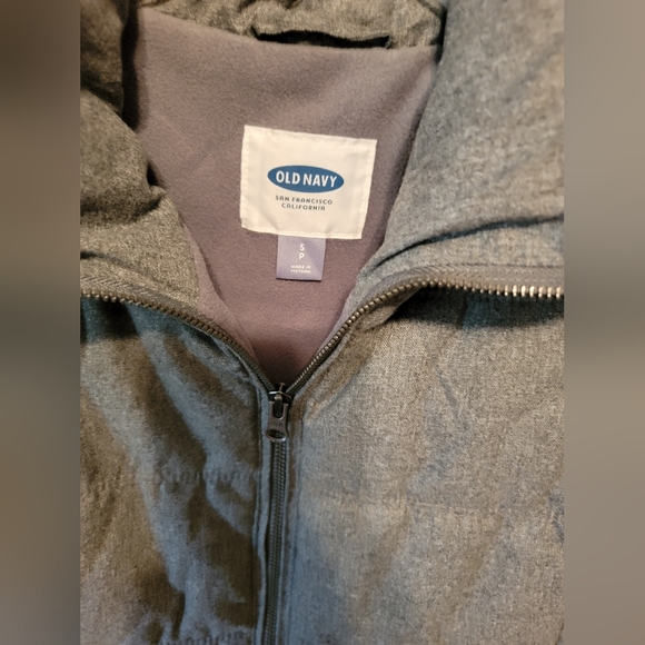 Old Navy Unisex Gray Wool Blend Full Zip Fleece Lined Vest NWOT Med - Picture 10 of 10